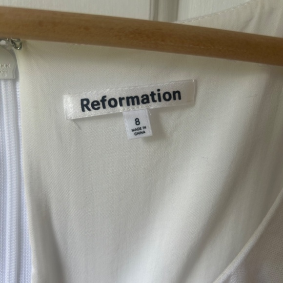 Reformation Abigail Linen Top - White - Size 8 - Picture 4 of 5